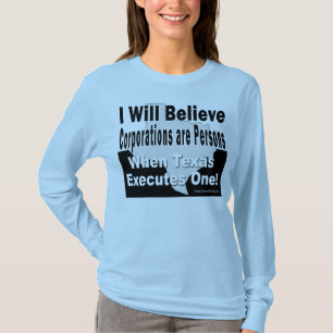 Camiseta Eu Acreditarei que Corporações são Pessoas Bol