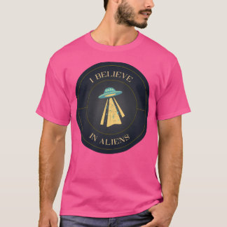Camiseta Eu Acredito Em Aliens Ufo Voando Saucer