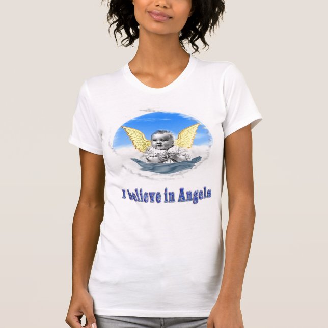 Camiseta Eu acredito em Anjos (Frente)