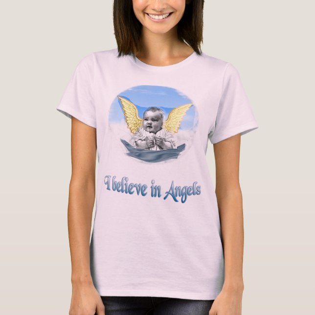 Camiseta Eu acredito em Anjos (Frente)
