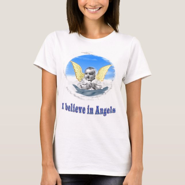 Camiseta Eu acredito em Anjos (Frente)