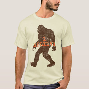 Camiseta Eu acredito (em Bigfoot) o t-shirt