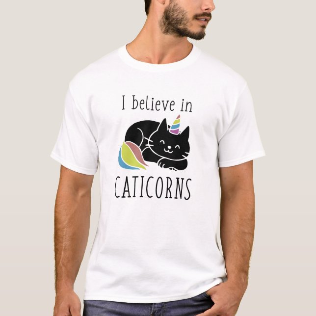 Camiseta Eu Acredito Em Caticorns (Frente)