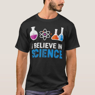 Camiseta Eu acredito em ciência