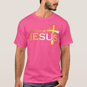 Camiseta Eu Acredito Em Jesus - Cristão