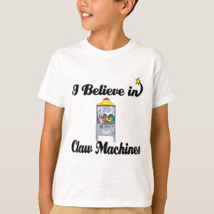 Camiseta eu acredito em máquinas de garra