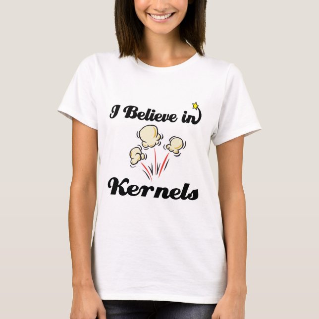Camiseta eu acredito em núcleos (Frente)