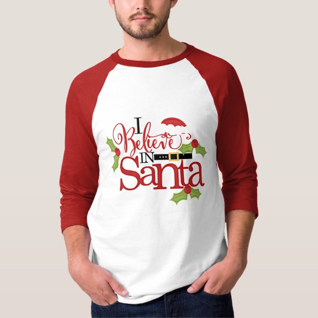 CAMISETA EU ACREDITO EM PAPAI NOEL (Frente)