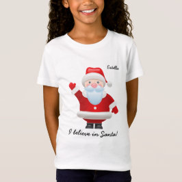 Camiseta Eu acredito em Papais noeis. Natal engraçado para