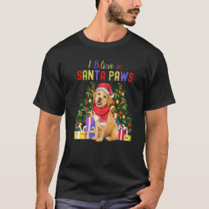 Camiseta Eu Acredito Em Papais noeis Pinças Feliz Natal Lab