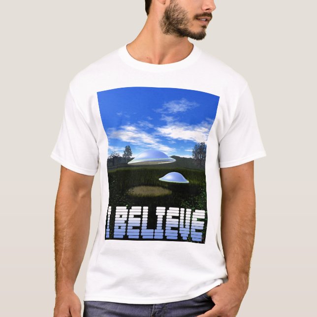Camiseta Eu Acredito Em T-Shirt (Frente)
