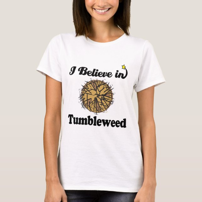 Camiseta eu acredito na erva-de-rolar (Frente)