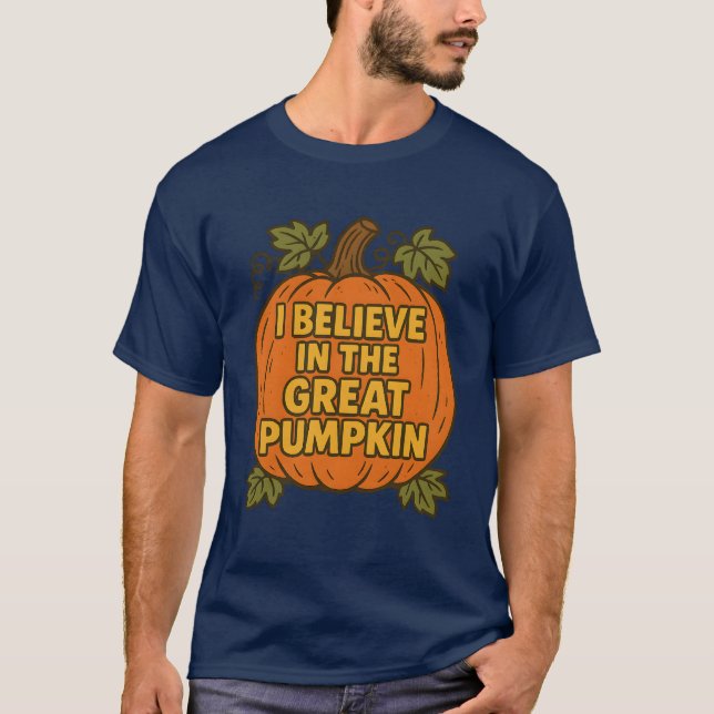 CAMISETA EU ACREDITO NO PUMPKIN EXCELENTE (Frente)