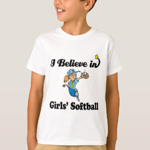 Camiseta eu acredito no softball feminino