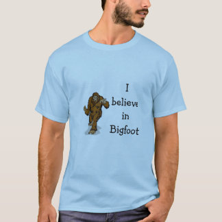 Camiseta Eu acredito no t-shirt de bigfoot