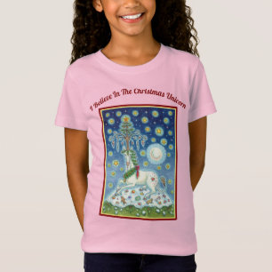 CAMISETA EU ACREDITO NO T-SHIRT DO JÉRSEI DO UNICÓRNIO DO