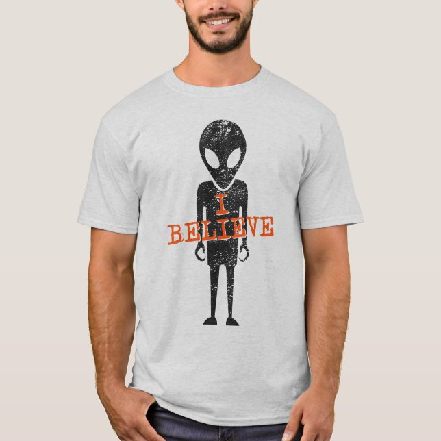 Camiseta Eu acredito (nos aliens) o t-shirt (Frente)