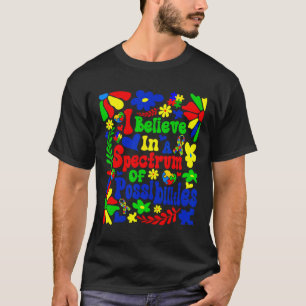 Camiseta Eu Acredito Num Espectro De Possibilidades Autismo
