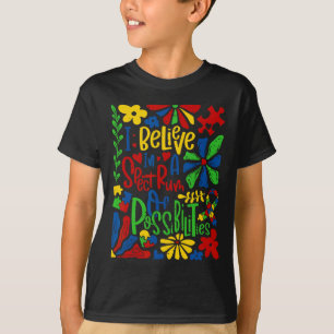 Camiseta Eu Acredito Num Espectro De Possibilidades Retro A