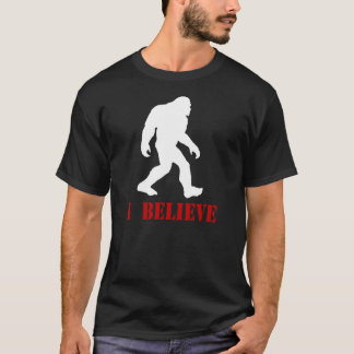 Camiseta Eu acredito - o t-shirt retro de Bigfoot Sasquatch