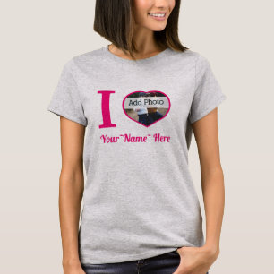 Camiseta Eu acredito que você adiciona nome e foto fofo mo