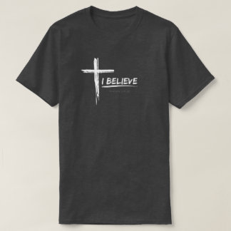 Camiseta Eu Acredito - Romanos 10:9-10 T-Shirt