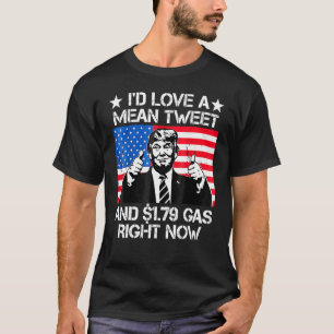 Camiseta Eu adoraria um tweet médio e 1 79 Gás agora mesmo