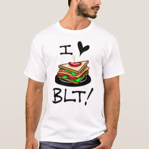 Camiseta Eu adoro a alface de bacon BLT e o tomate Sandwich