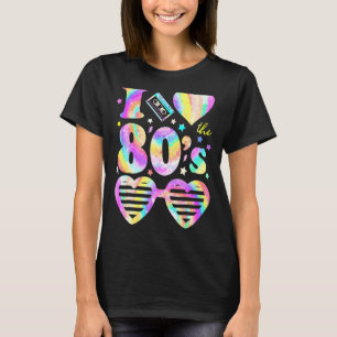Camiseta Eu adoro a anos 80 I Heart Os 80 Tie Dye Colorful