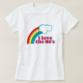 Camiseta Eu Adoro A Camisa-T anos 80