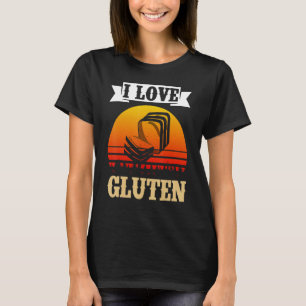 Camiseta Eu Adoro A Citação Do Assar Gluten Pun Para O Brea
