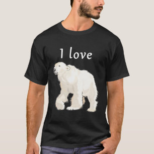 Camiseta Eu adoro a conscientização do Árctico de Ursos Pol
