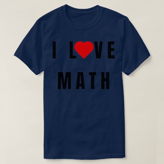 Camiseta Eu adoro a design de Math Simple (Frente do Design)