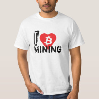 Camiseta Eu adoro a extração de Bitmoney