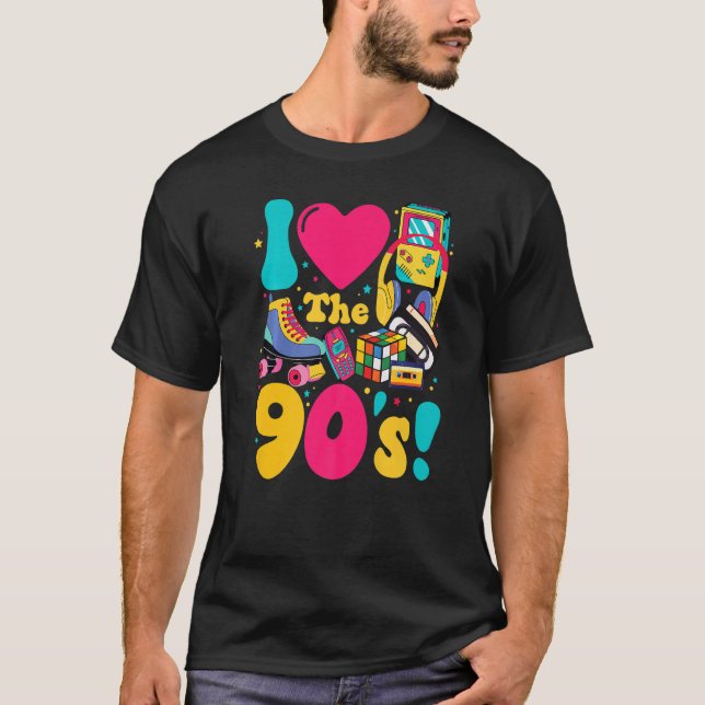 Camiseta Eu adoro a fantasia dos anos 90 para homens W (Frente)