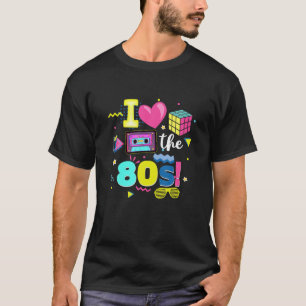 Camiseta Eu Adoro A Festa de aniversário 80S Dotada Tee 80S
