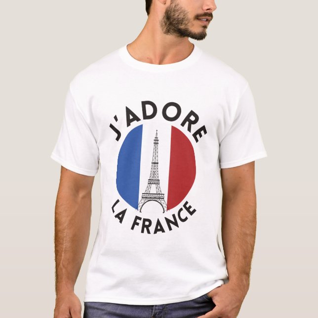 Camiseta Eu adoro a França (Frente)