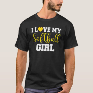 Camiseta Eu adoro a minha moça de softball