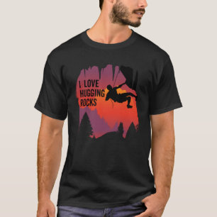 Camiseta Eu Adoro Abraçar Rochas Derrubando Pedras Escaland