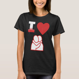 Camiseta Eu Adoro Abraçar Um Sentimento Quente Inteiro
