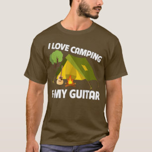 Camiseta Eu adoro acampamento e meu festival de música do t