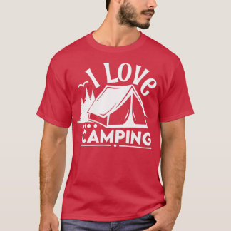 Camiseta Eu Adoro Acampar Campos Engraçados