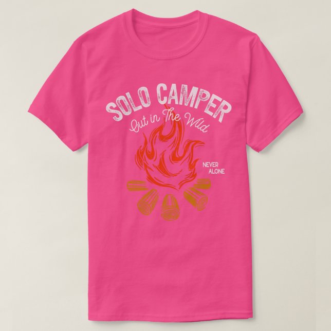 Camiseta Eu Adoro Acampar Campos Solo Campfire (Frente do Design)