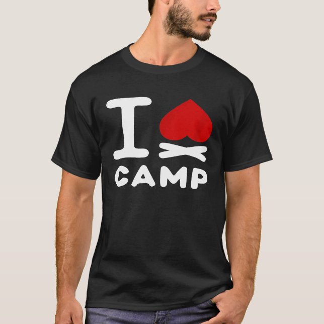 Camiseta Eu adoro acampar para sempre (Frente)