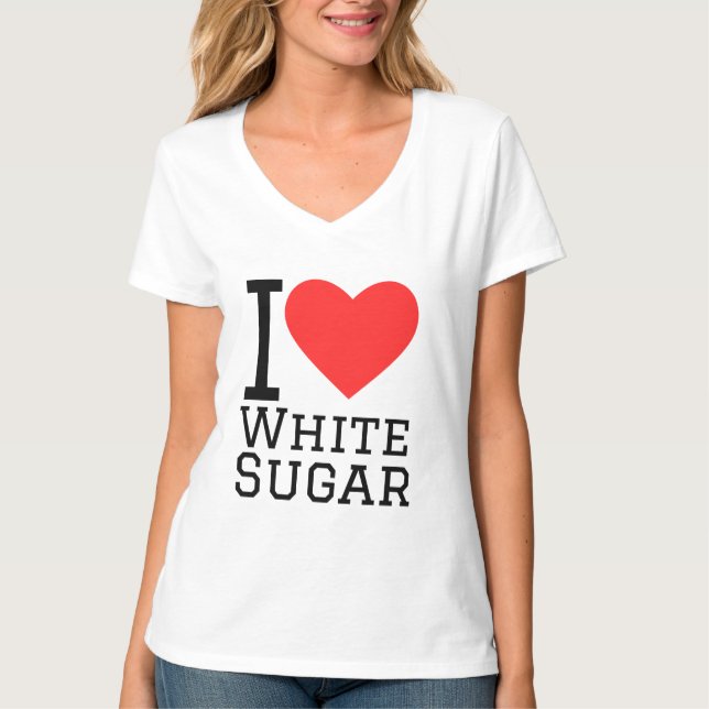 Camiseta Eu adoro açúcar branco (Frente)