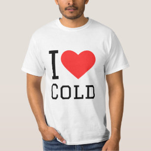 Camiseta Eu adoro adesivo de quadrado frio