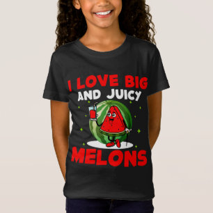Camiseta Eu Adoro Água Vegetal Grande E Suculenta Melões En