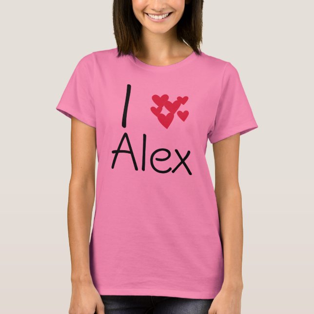 Camiseta Eu adoro Alex (Frente)