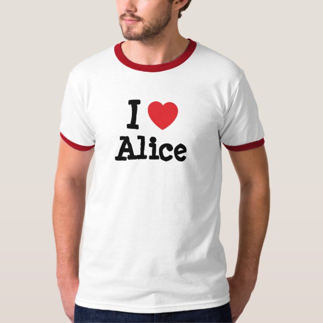 Camiseta Eu adoro Alice Heart Shirt (Frente)