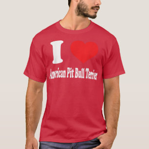 Camiseta Eu adoro amantes americanos do Pit Bull Terrier Do